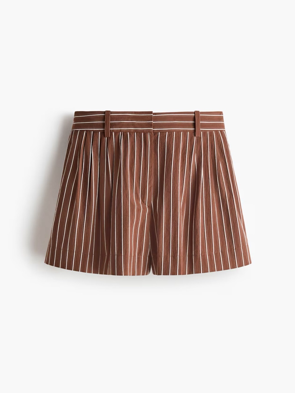 Women’s Brown Stripe Tailored Shorts